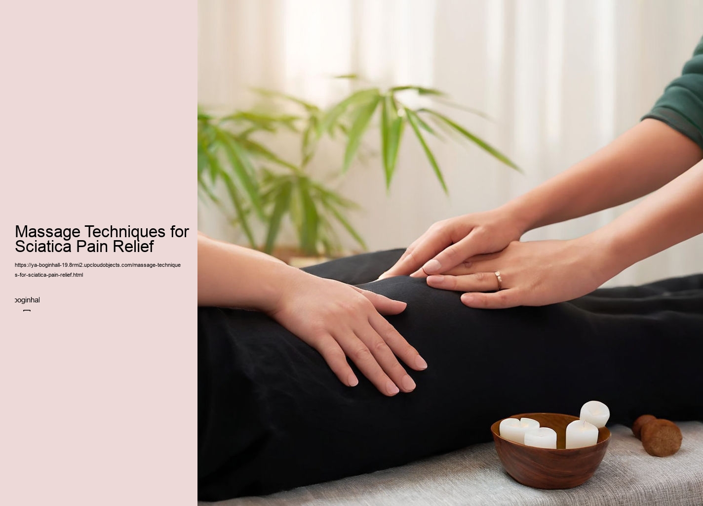 Massage Techniques for Sciatica Pain Relief